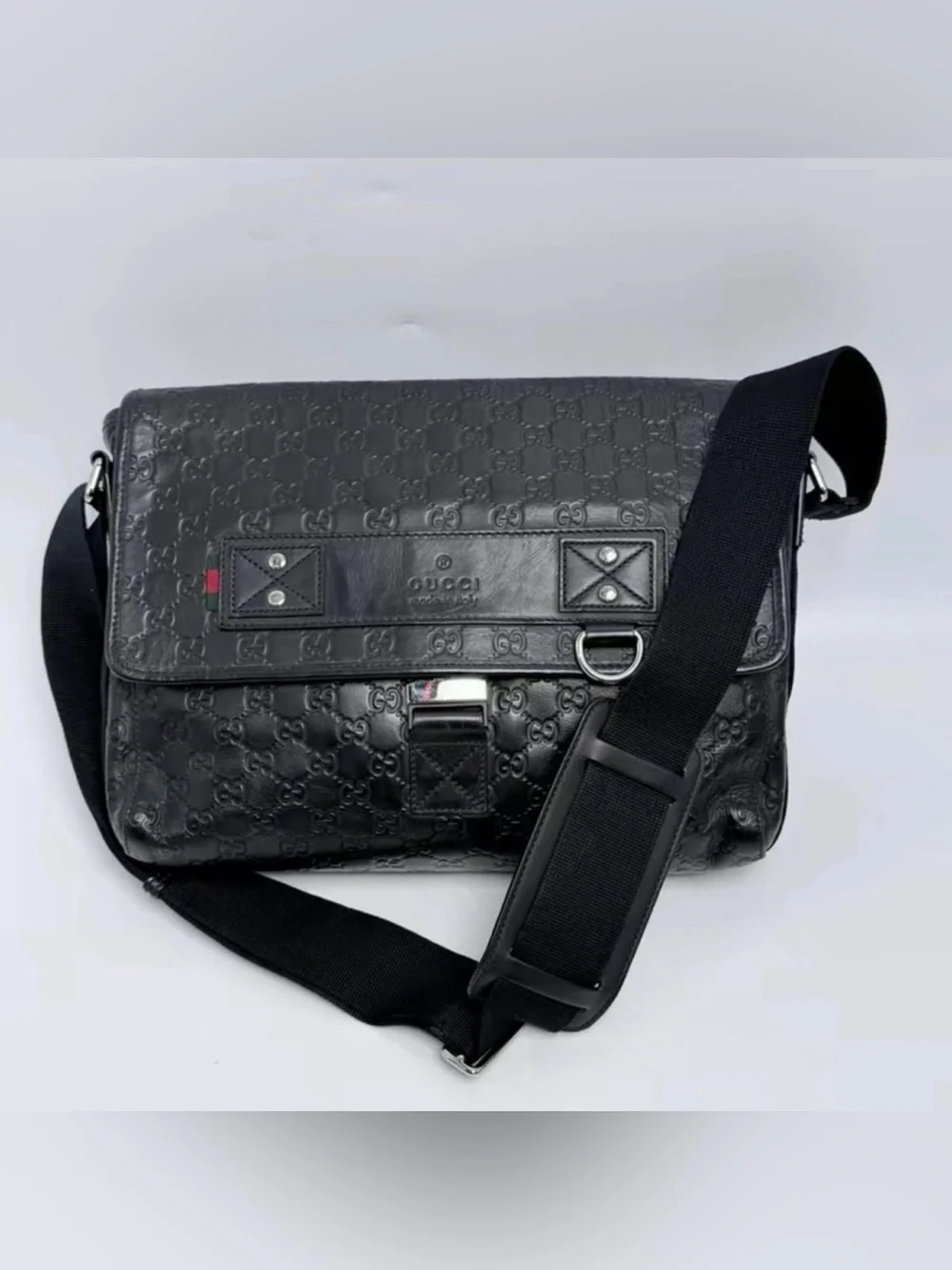 SALE - Gucci Black Messenger Bag with Gucci Wallet and Gucci Box!!